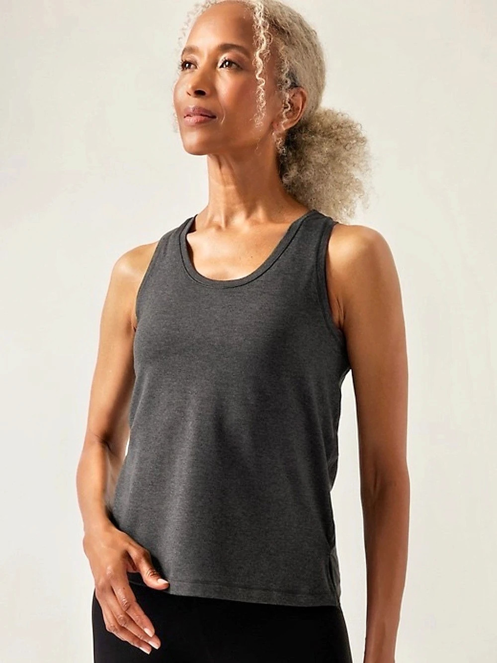 Athleta Move With Ease Tank Black Heather